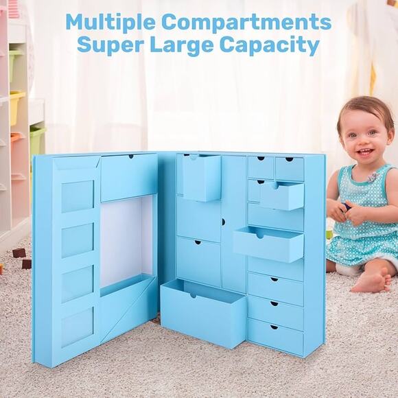 Baby Keepsake Box - Baby Memory Box - Baby Boy Girl Blue - Picture 5 of 12